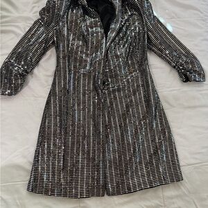 Zara Black & Silver Sequin Jacket